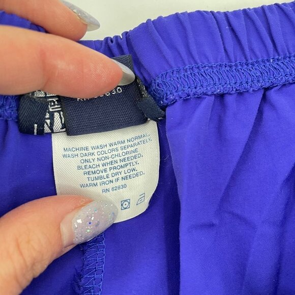 Lands' End Cobalt Blue Elastic Waist Pull On Nylon Shorts Womens Size 3X Casual - Picture 6 of 9